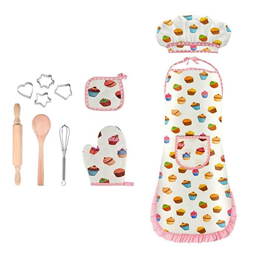 Kids Chef Baking Set Kitchen Role Play Uniform Coo... – Vicedeal