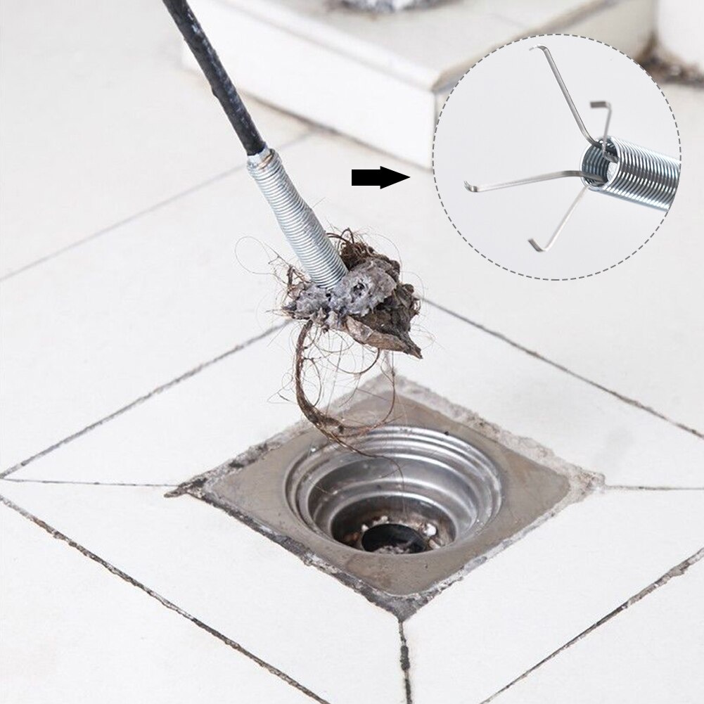 With 4 Claws Kitchen Pick Up Garden Reacher Tool Curve Dredging Bendable Hose Flexible Grabber Long For Litter Drains Home Sink