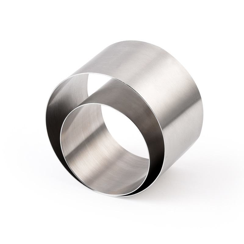 6/8CM akcesoria kuchenne obręcz na ciasto formy okrągły kształt ze stali nierdzewnej DIY przyrząd robić pieczenia wielokrotnego użytku mus koło ciasto gadżet