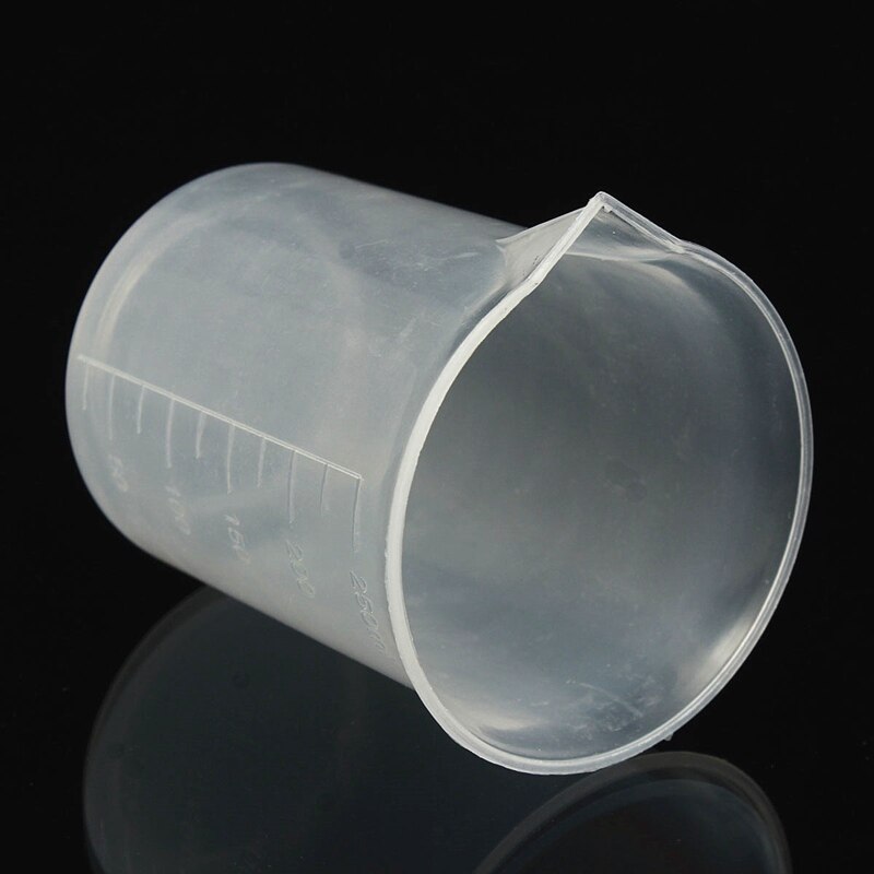 Kicute 50 100 150 250 500 1000ml, recipiente volumétrico graduado de plástico para cocina, transparente, de laboratorio, herramienta para taza medidora