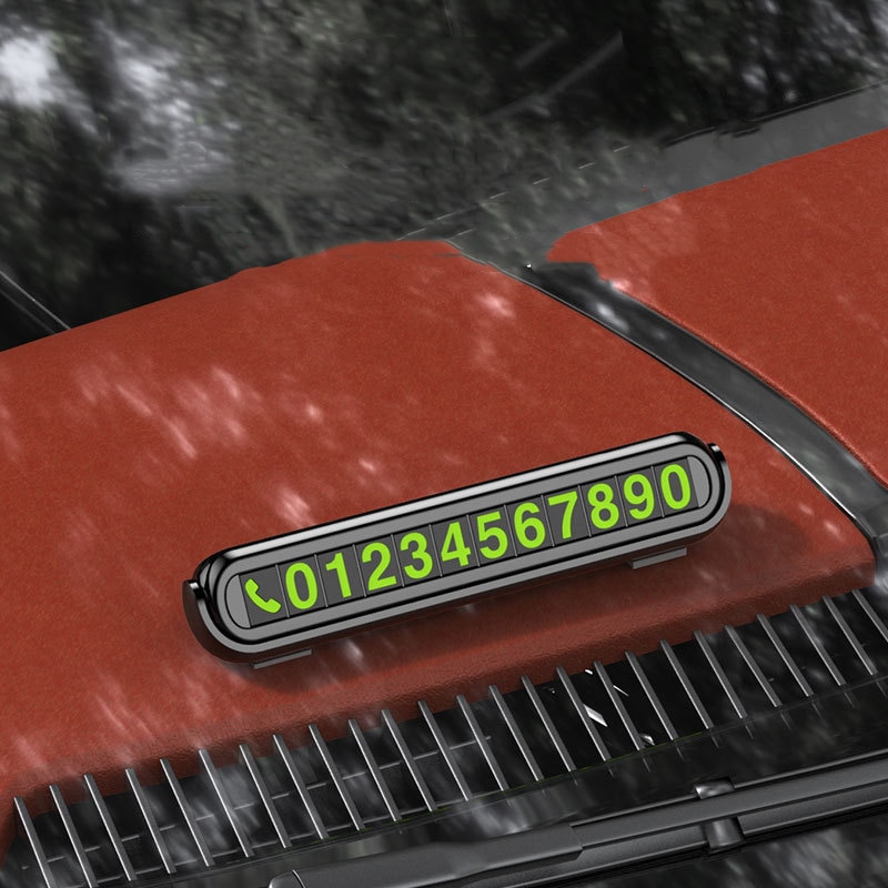 Midlertidigt bilparkeringskort med aromaterapi telefonnummer kort natlys bil styling telefonnummer kort skjult nummerplade
