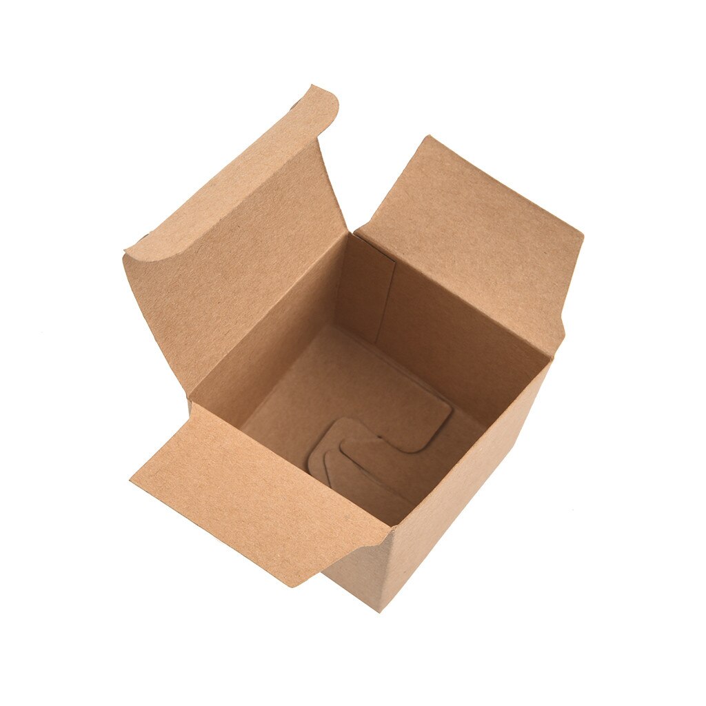 50pcs/Lot Blank Kraft Paper Box Packaging Small Cardboard Handmade Soap Box for Wedding Craft Jewelry Candy Box Folding
