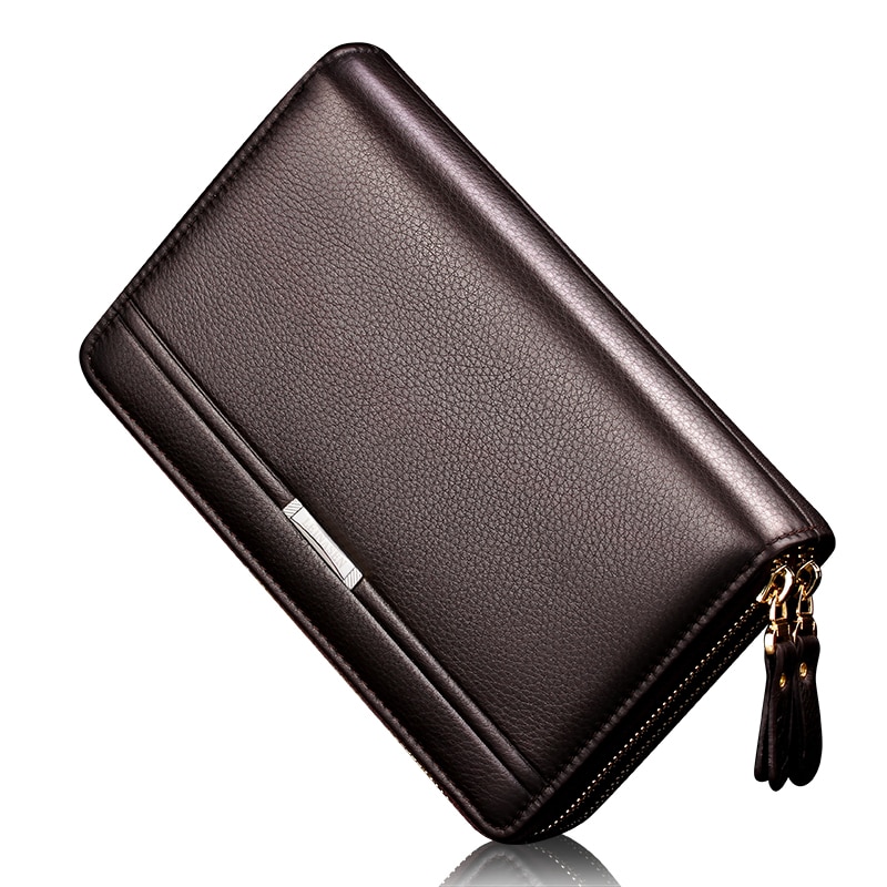 Brand wallet men wallets leather handbags Men's wallet luxury high capacity casual black men's handbag wallet leather