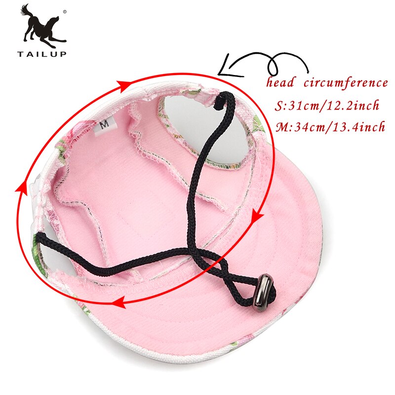 TAILUP Hond Cap Met Oor Gat Zomer Honkbal Voor kleine Puppy Outdoor Sunbonnet Cap Pet Producten Size S/M-12 Stijl