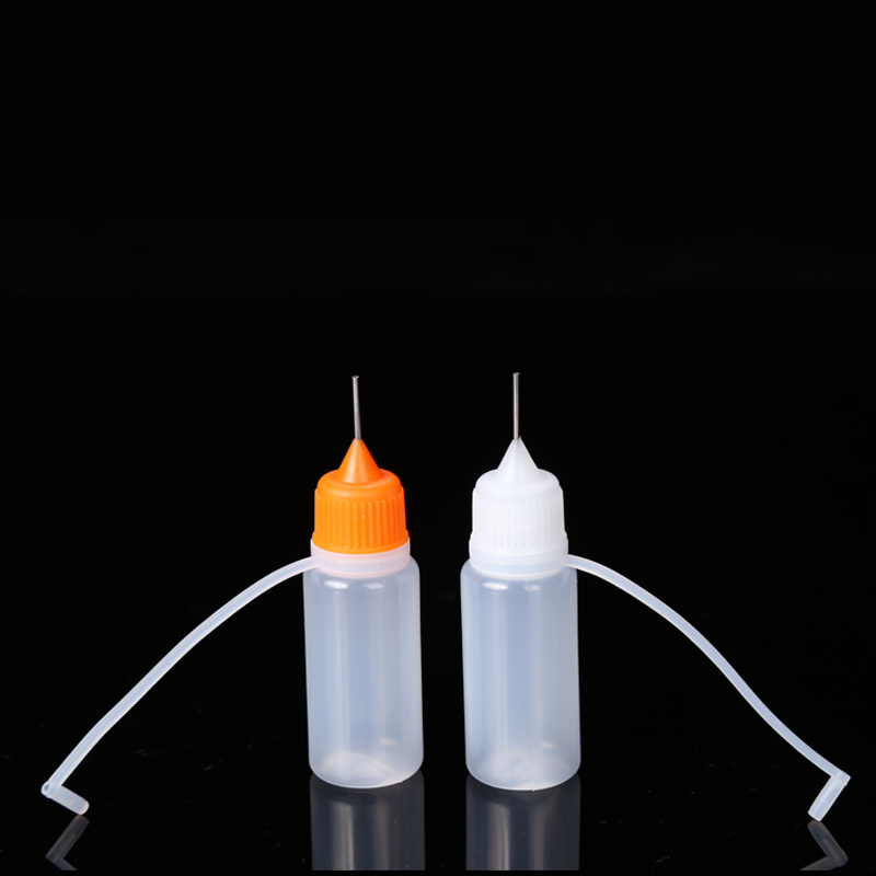 QWELL 5pcs/set 10/20/30/60ML Needle Tip Bottles Empty Applicator Bottles for DIY Liquid Paint Glue Craft Dropper Dispenser