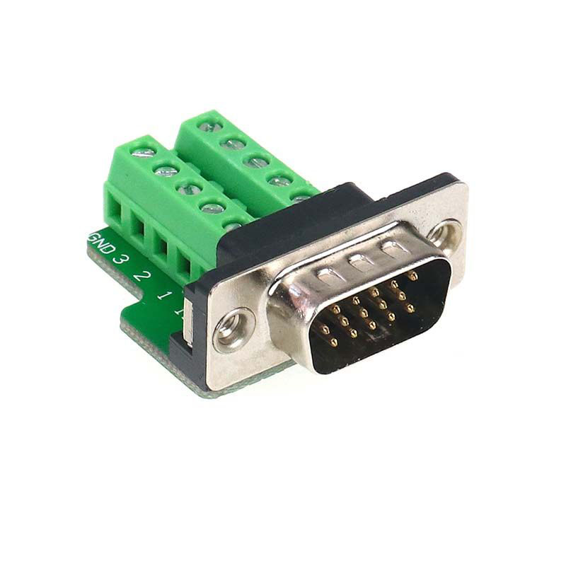 VGA Solderless Connector Connector DB15 Male And Female Head 3 Rows 15 Pin Plug Computer Monitor Projector Connector: E