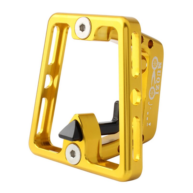 Muqzi Bicycle Front Carrier Block - For Brompton Dahon Folding Bike - Aluminum Alloy - Foldable Cargo Rack Bracket: Gold