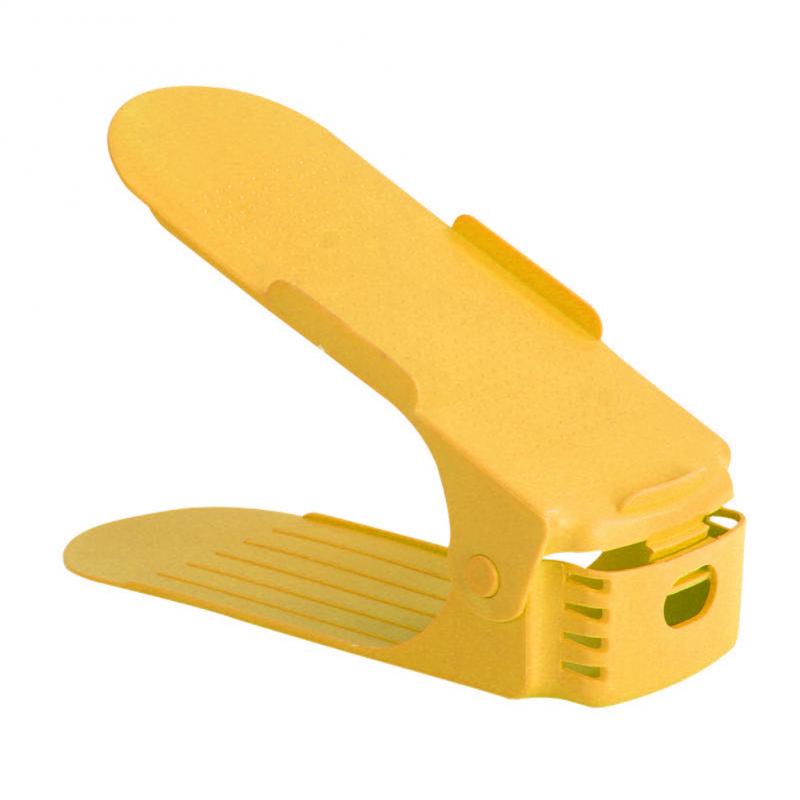 1pcs Adjustable Shoe Organizer Modern Double Layer Shoe Rack Storage Space Saver Shoes Organizers Stand Shelf For Living Room: yellow