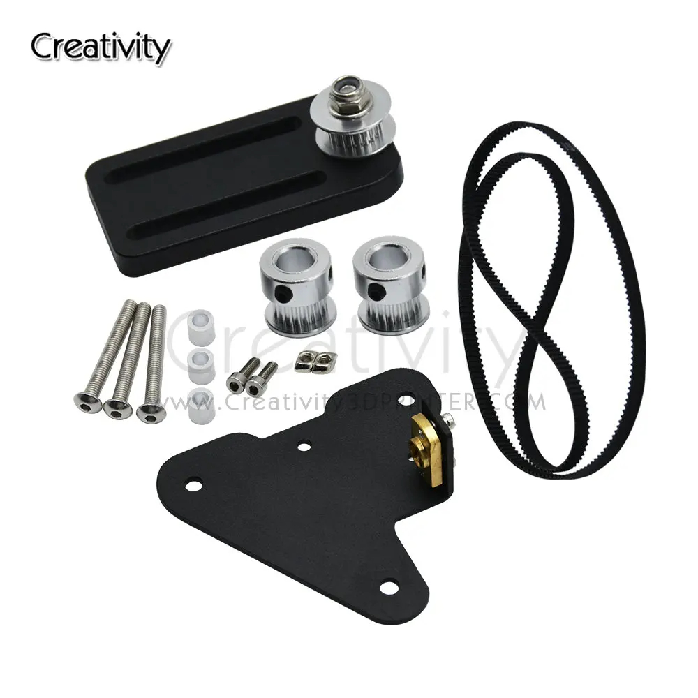 3D Printer Parts Upgrade Kits Ender-3/CR10 Dual Z Axis T8 Lead Screw Kits Bracket Aluminum Profile WIth Belt Pulley: Bronze