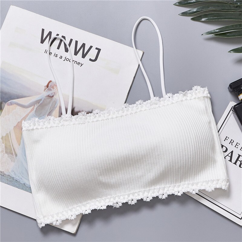 Vrouwen Beha Zonder Wrap Bandjes Velgen Zonder Wrap Verpakt Borst Tube Top Anti Ondergoed Dieptepunt Jarretel Meisje Beha: White / S