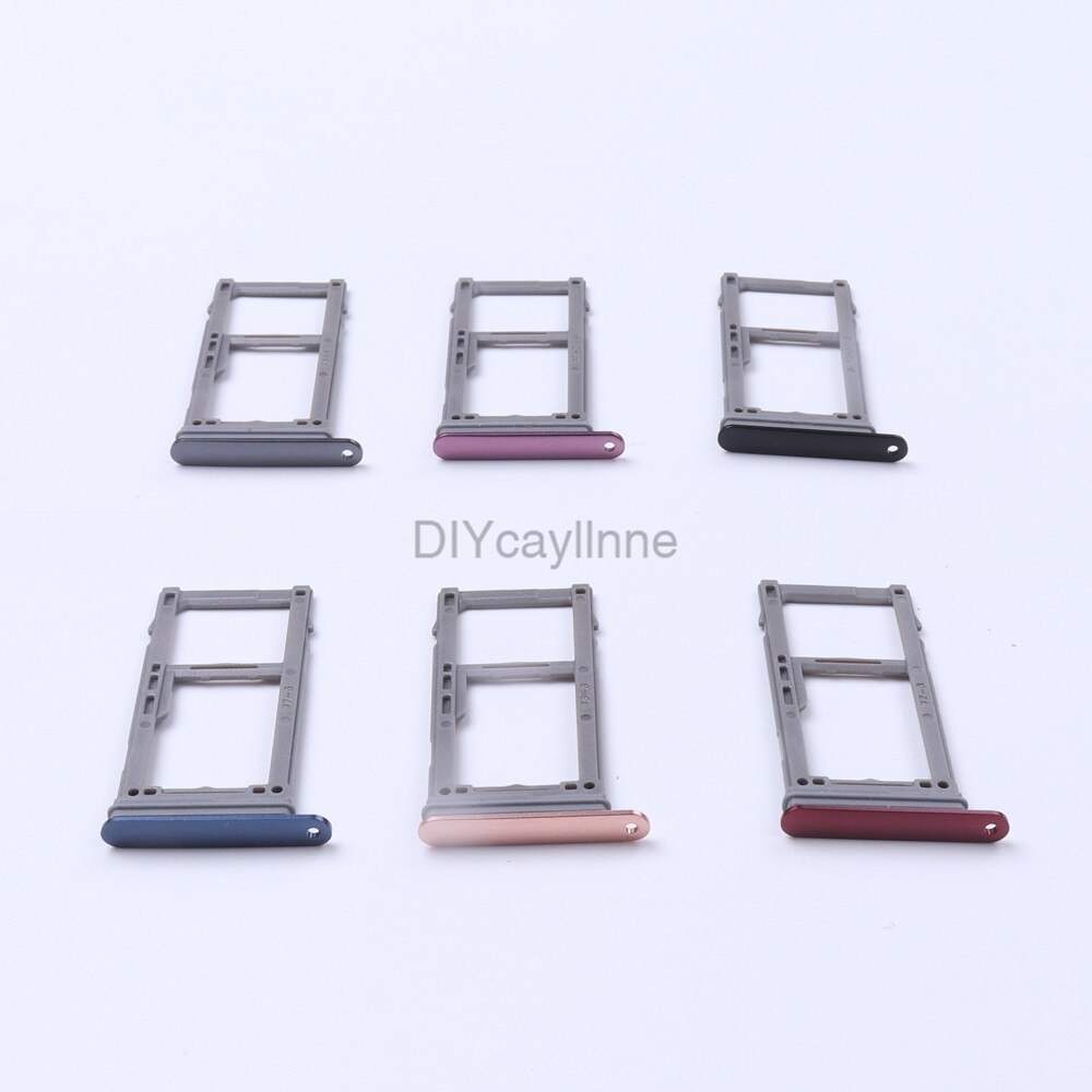 5pcs SIM Card Tray Holder for SamSung Galaxy S8 G950 G955 S9 Plus G960 G65 Singal Dual Adapter Replacement Parts