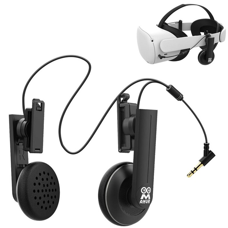 Écouteurs intra-auriculaires VR pour Oculus Quest 2, casque tout-en-un, réduction du bruit, écouteurs stéréo de jeu, haute sensibilité, accessoire VR