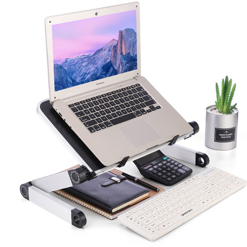 Tragbarer klapptisch aus aluminiumlegierung, betttischständer, ergonomische notebook-laptop-computerhalterung für 11-17- zoll-notebook-pc