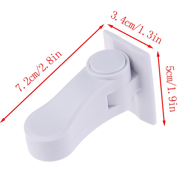 1PCS White Plastic Safety Lever Handle Sweep Latch Child Safe Security Window Door Sash Lock