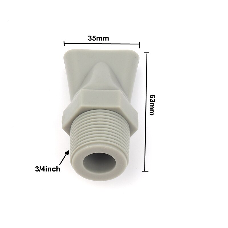 1pc 1/4,3/8,1/2,3/4 Inch Duckbill Sprinkler Male Thread Garden Irrigation Nozzle Industrial Agriculture Flat Nozzle: 3l4inch