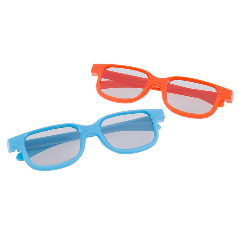 Gafas 3D polarizadas para niños, lentes de talla para niños, circulares, pasivas, 3D, películas, TV, películas, 2 colores, 1 ud.