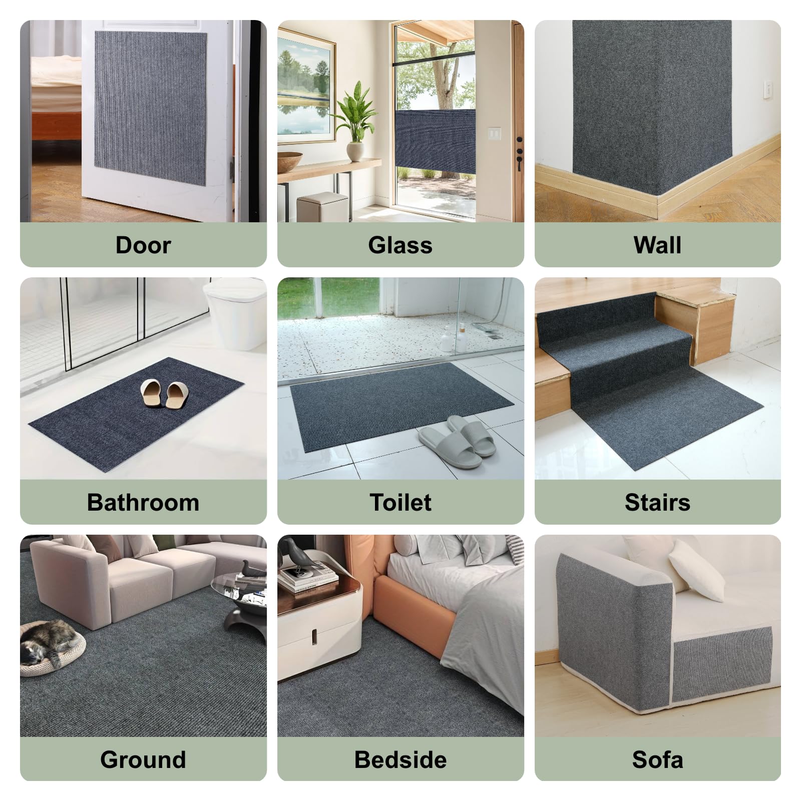 Muur Zelfklevende Anti Kat Kras Bank DIY Katten Krasbescherming Poten Verscherpen Trimbaar Tapijt Katten Krasplank