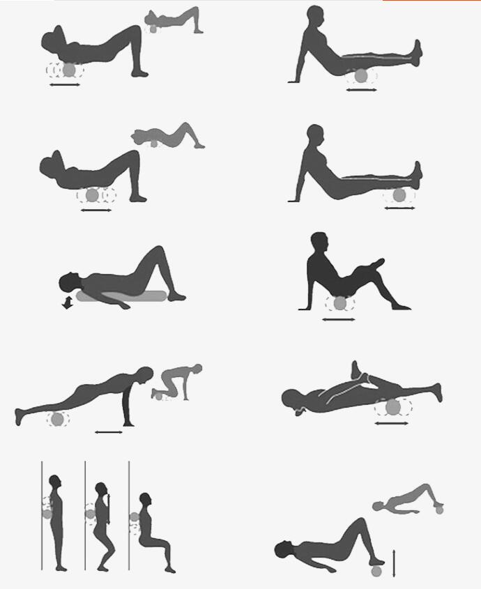 30/45/60cm epp pilates block yoga roller eva fitness triggerpoints skumrulle kroppsmassageövningar gymträning svart