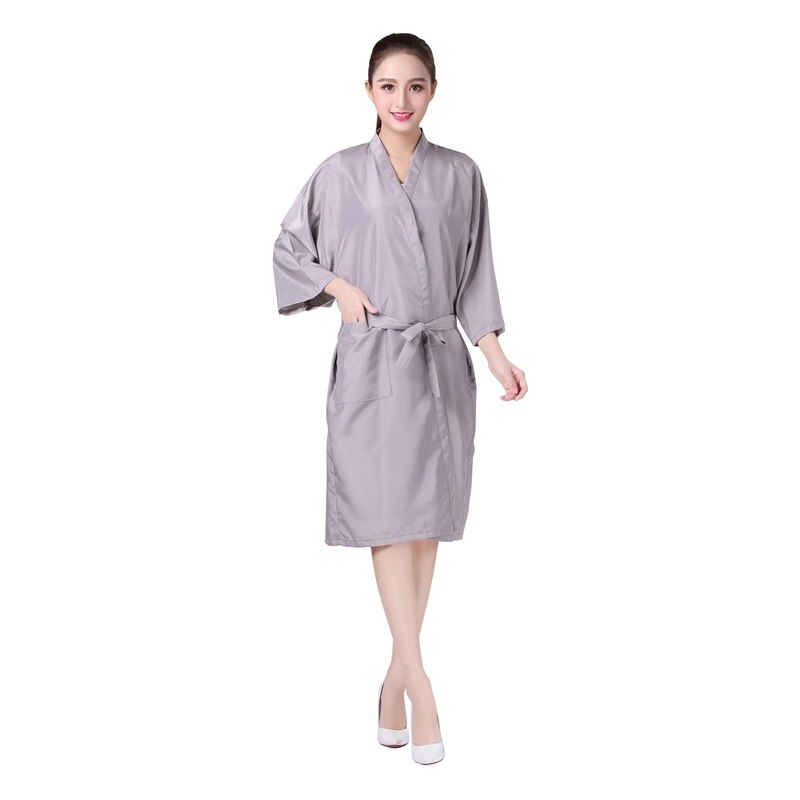 Kimono pour Salon de coiffure, 1 pièce, Robe coupe de cheveux, Robe, beauté, SPA, hôtel, barbier, vêtements enveloppés pour invités