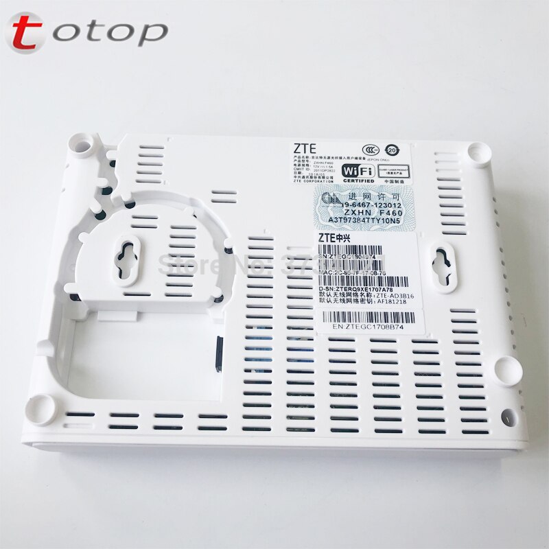 ZTE ZXA10 F460 EPON ONU 4LAN+2VOICE POTS+WIFI+USB