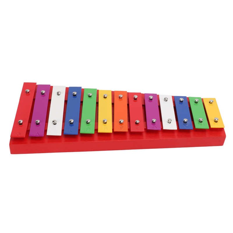 Wooden Glockenspiel Colorful Xylophone Aluminum+Birch for Creating Music