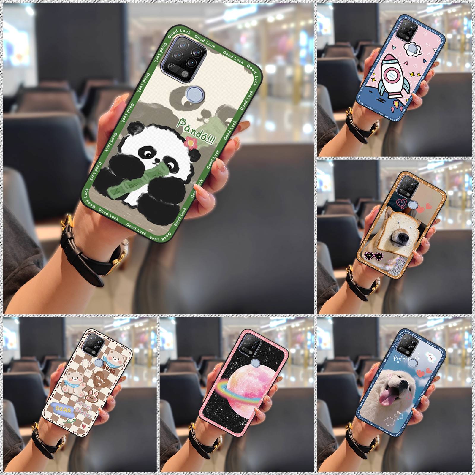 Mobile Case Shockproof Phone Case For Tecno Pova/LD7 Back Cover Silicone Full wrap Phone Protector Cover Anti-dust TPU