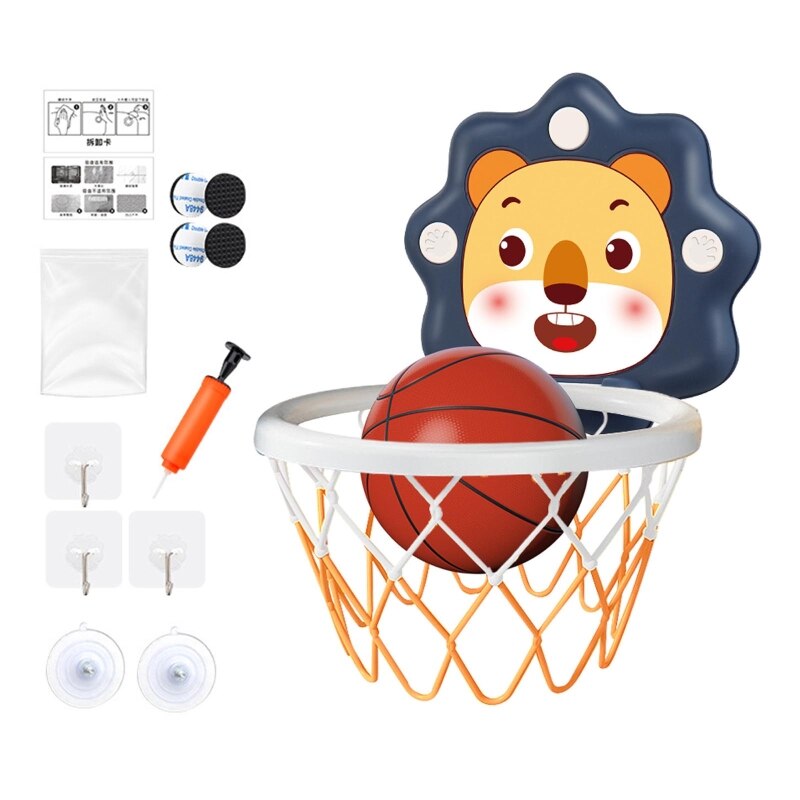 Mini Basketbal Hoepel Basketbal Stand Indoor Spel Met Opgeblazen Mand Bal &amp; Pomp Interactieve Speelgoed Speeltoestel Voor Peuter G2AE: Little bear