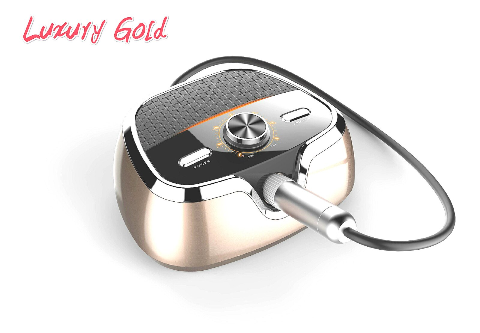 35000RPM SML M3 Electric Nail Drill Machine Electric Manicure Machine Drills Pedicure Kit Ceramic Nail Polish Bit Nail Tools 1: Luxury Gold 110V