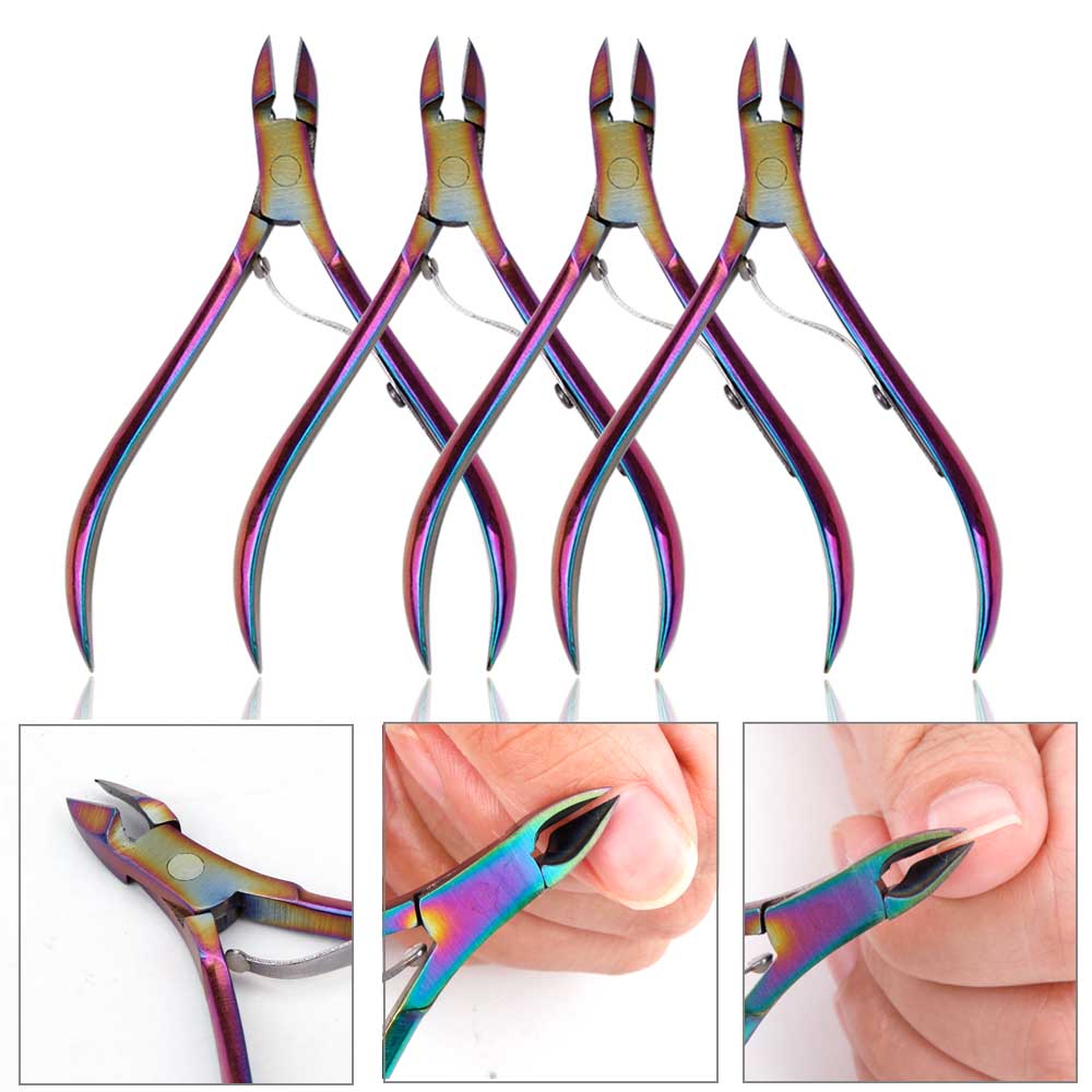 Fingernail Toenail Cuticle Nipper Trimming Stainless Steel Nail Clipper Scissor Cutter Cuticle Plier Manicure Tools