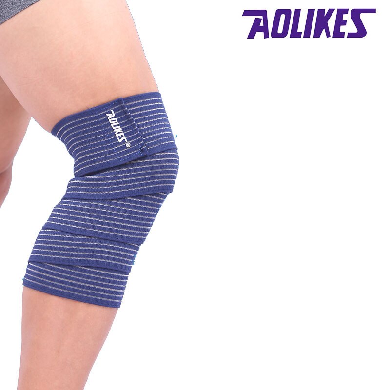 Aolikes 1 st bandagem elastisk knäskydd sporttejp kinesiologiskt elastiskt band joelheira vendas deporte a -1516: Blå / Längd 120cm