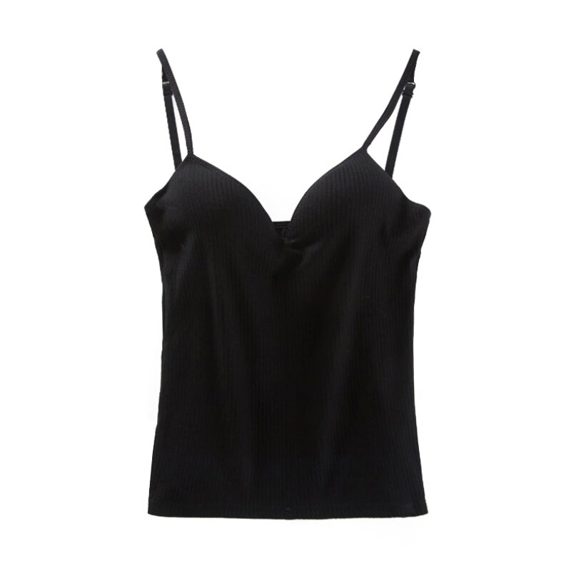 Débardeur tubulaire rembourré en coton sans couture pour femme, débardeur à bretelles croisées, sous-vêtements une pièce