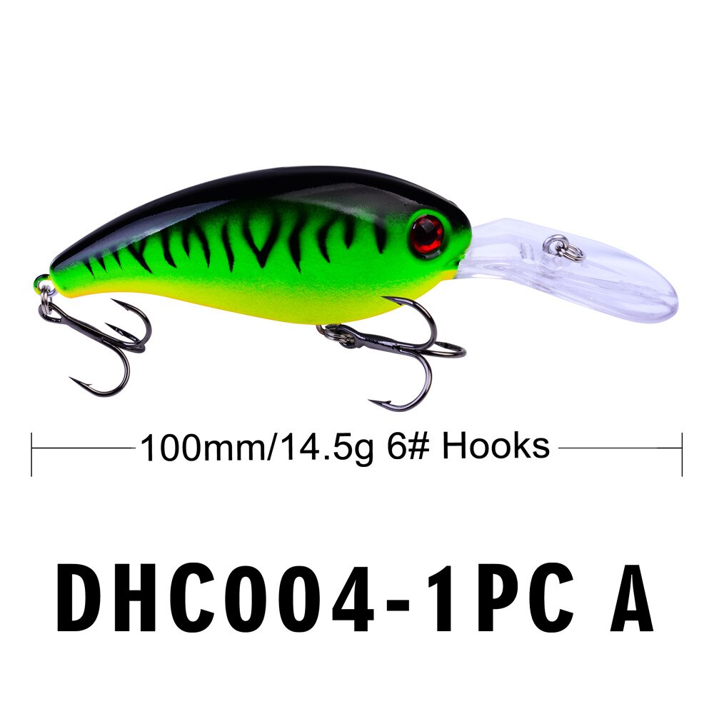 10Cm 14.5G Crankbait Lange Lip Vissen Lokken Drijvende Bionic Wobbler Crank Aas Kunstmatige Lokken Harde Aas 3D Ogen minnow Bass Aas: A