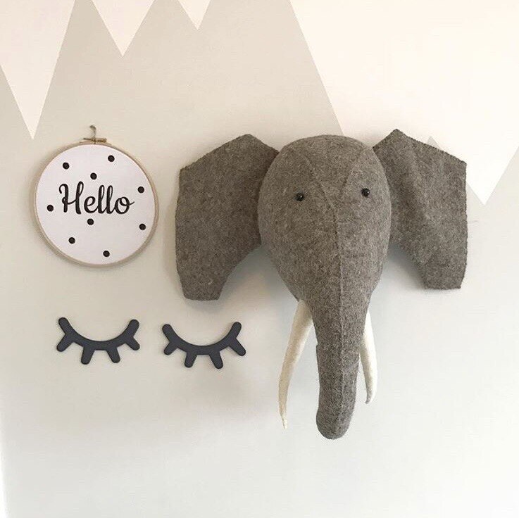 Enfants chambre décoration éléphant girafe chien renard Animal tête montage mural œuvre décor poupée jouets pour bébé fille chambre anniversaire: 19