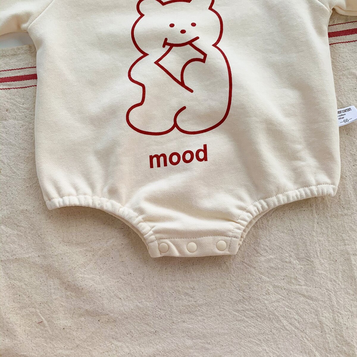 2022 Herfst Pasgeboren Baby Jongens Cartoon Bodysuit Beer Print Lange Mouwen Leuke Effen Kleur Jumpsuit Infant Meisjes Een Stuk Kleding