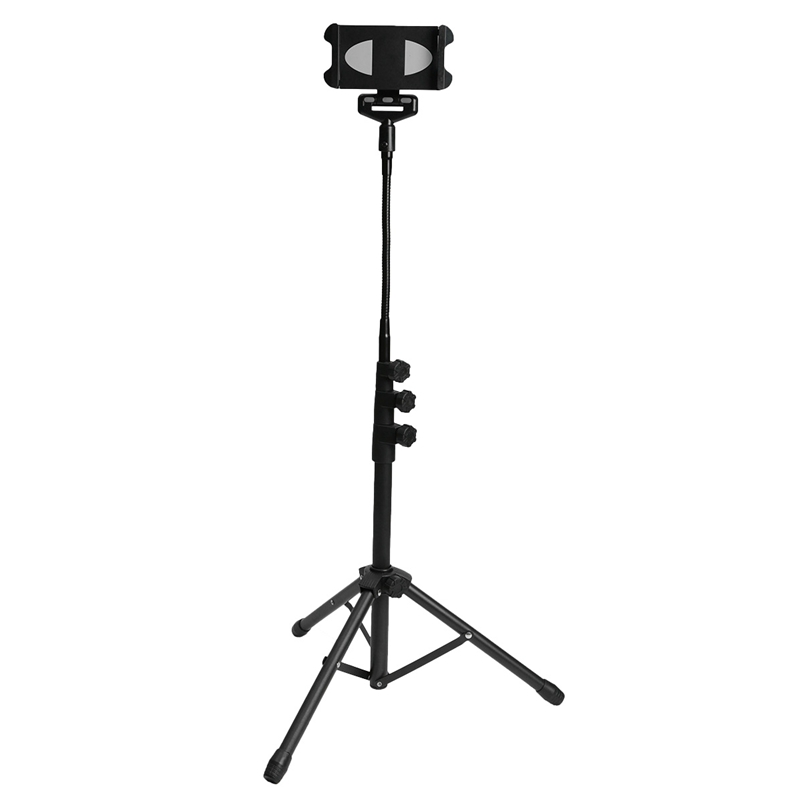 Tablet-computer-bodenstativ, 360 ° verstellbares teleskop-schwanenhalsstativ für 4.7-12.9- zoll-tablets/mobiltelefone: Default Title