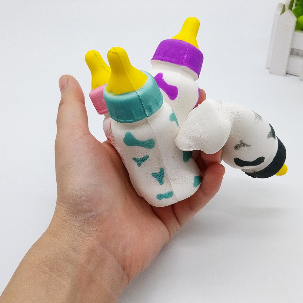 Rebound Kleine Fles Melk Simulatie Cellphone Charm Opknoping Riem Speelgoed Trage Rebound Kleine Fles De Simulatie Slow