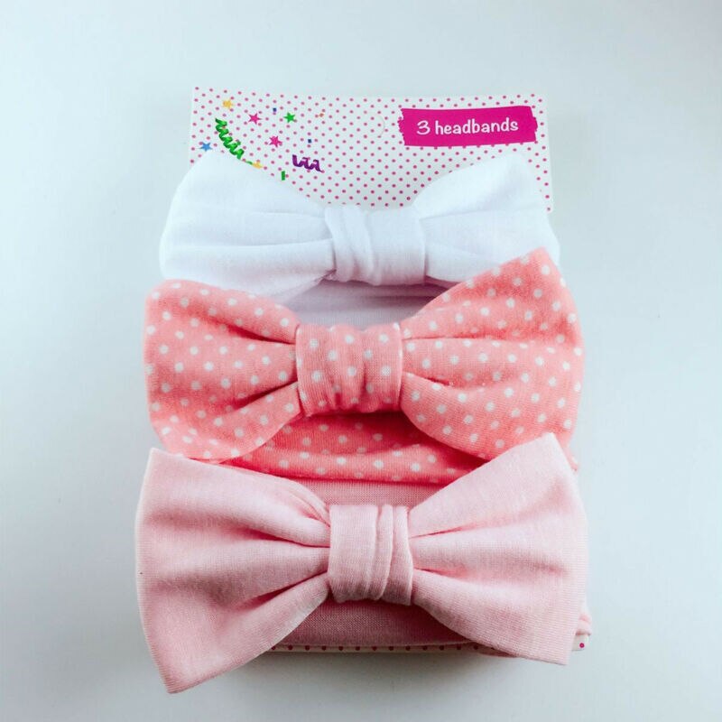 Brand 3PCS Stretchy Twist Knot Bow Head Wrap Headband Twisted Knotted Cute Hair Band Baby