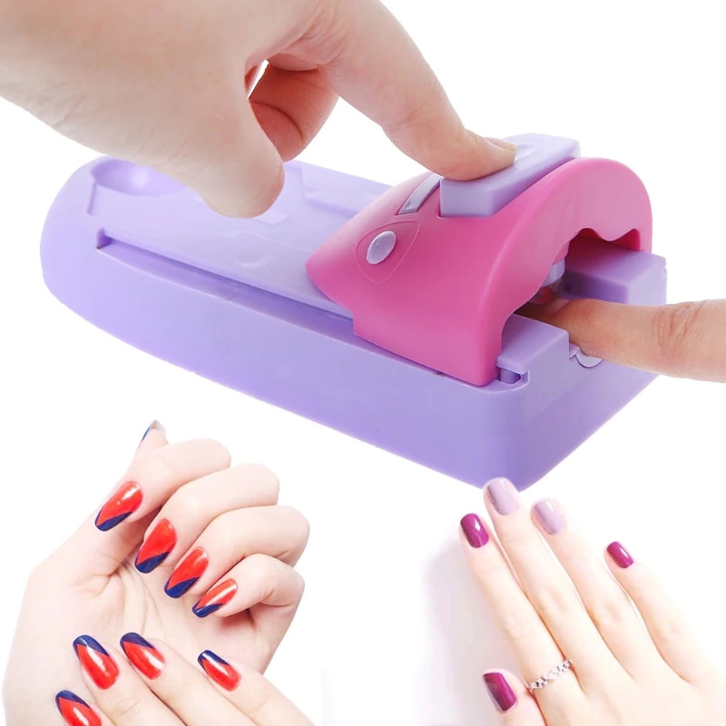 DIY 3D Nagel Kunst Drucker Druck Manikübetreffend Maschine Mit 6PC Metall Stempel Stempel Nagel Werkzeug Nagel Druck Maschine Nagel drucker Werkzeug