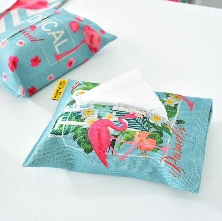 Pastoral förtjocka bomullstyg konst tissue box restaurang bil bil silkespapper täcka