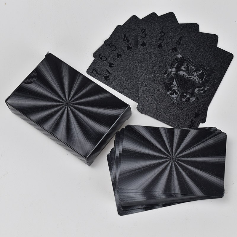 Black Radiation Playing Cards High Grade Waterproof PVC Material