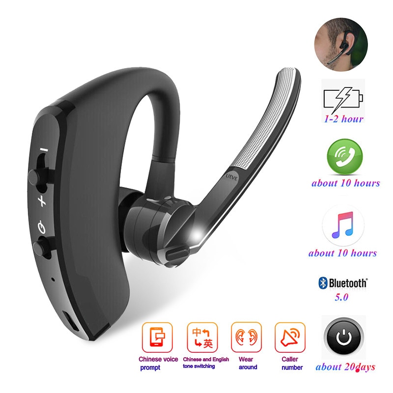 V8 rtspo bluetooth oordopjes draadloze stereo hd microfoon koptelefoon bluetooth hands-in autokit met microfoon voor iphone samsung huawei telefoon