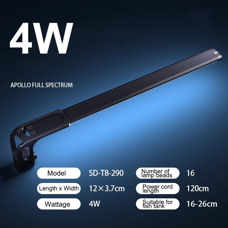 Aquariumlicht, Vollspektrum-Aquariumlicht für Wasserpflanzen, ausziehbare, wasserdichte Clip-an-Lampe für Aquarien: Weiß