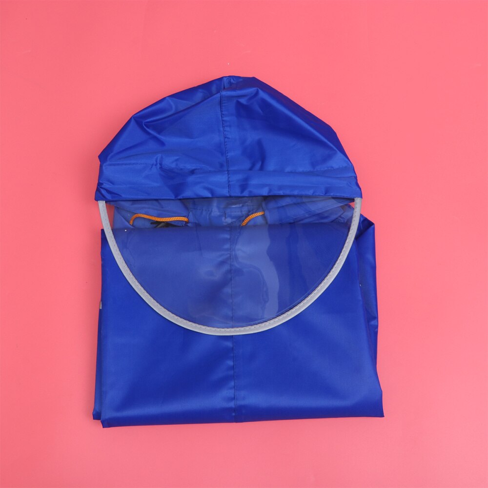 Mens Womens Cycling Bicycle Bike Raincoat Rain Cape Poncho Hooded Windproof Rain Coat Mobility Scooter Cover (Navy Blue): Blue