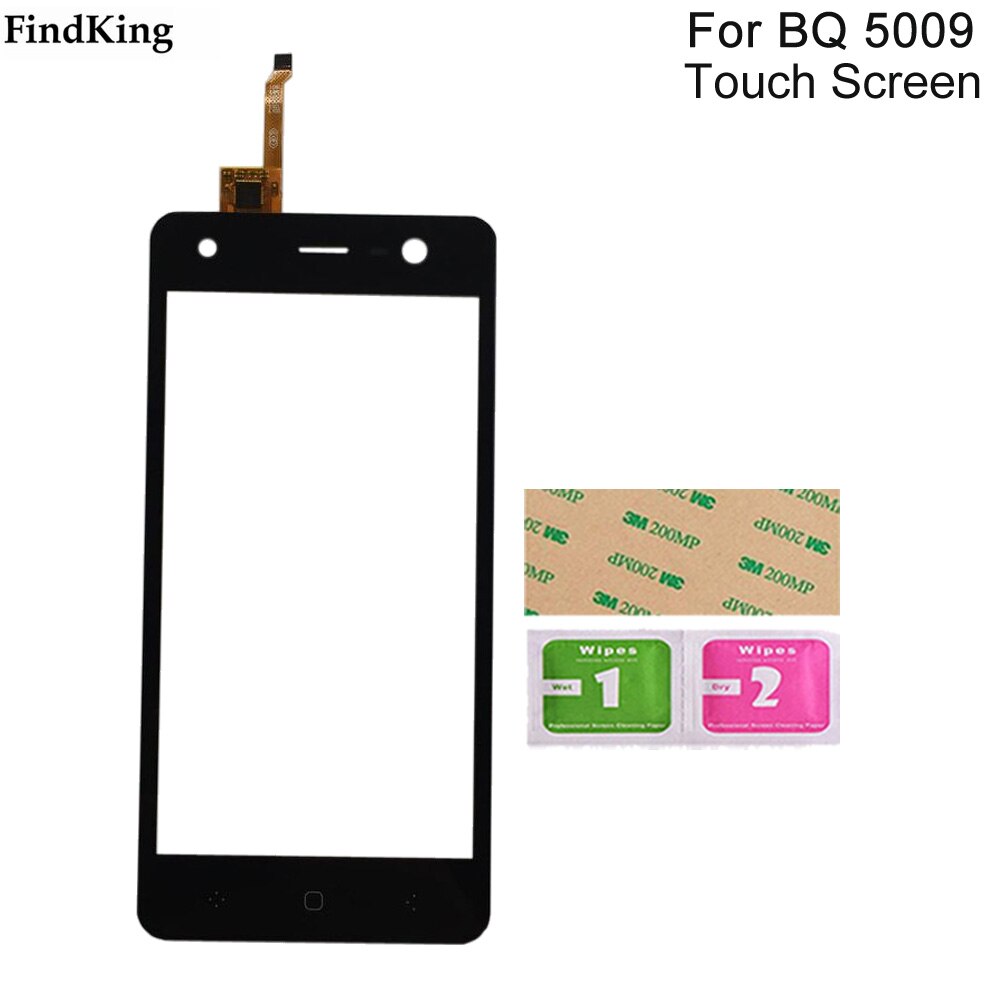 Touch Screen Glass For BQ Trend BQ-5009L BQ5009L BQ 5009L Touch Screen Sensor Glass Digitizer Black Color