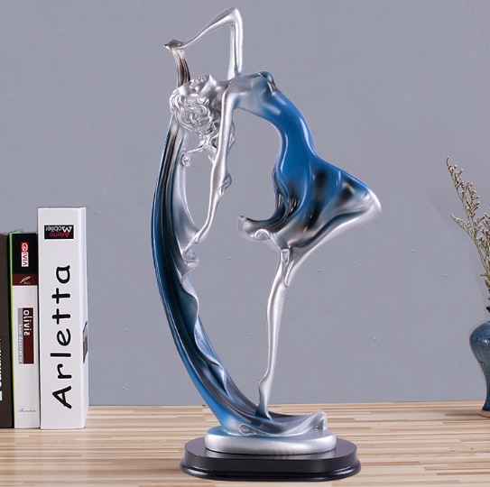 GAOBEI Beautiful Dancing Girl Home Decoration Accessories Statue Sculpture Resin Desktop Crafts Statues For Decoration