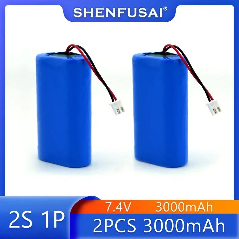 7.4V 2S1P 18650 rechargeable lithium battery suitable for projectors, speakers, wireless monitoring, lighting, toy accessories: green