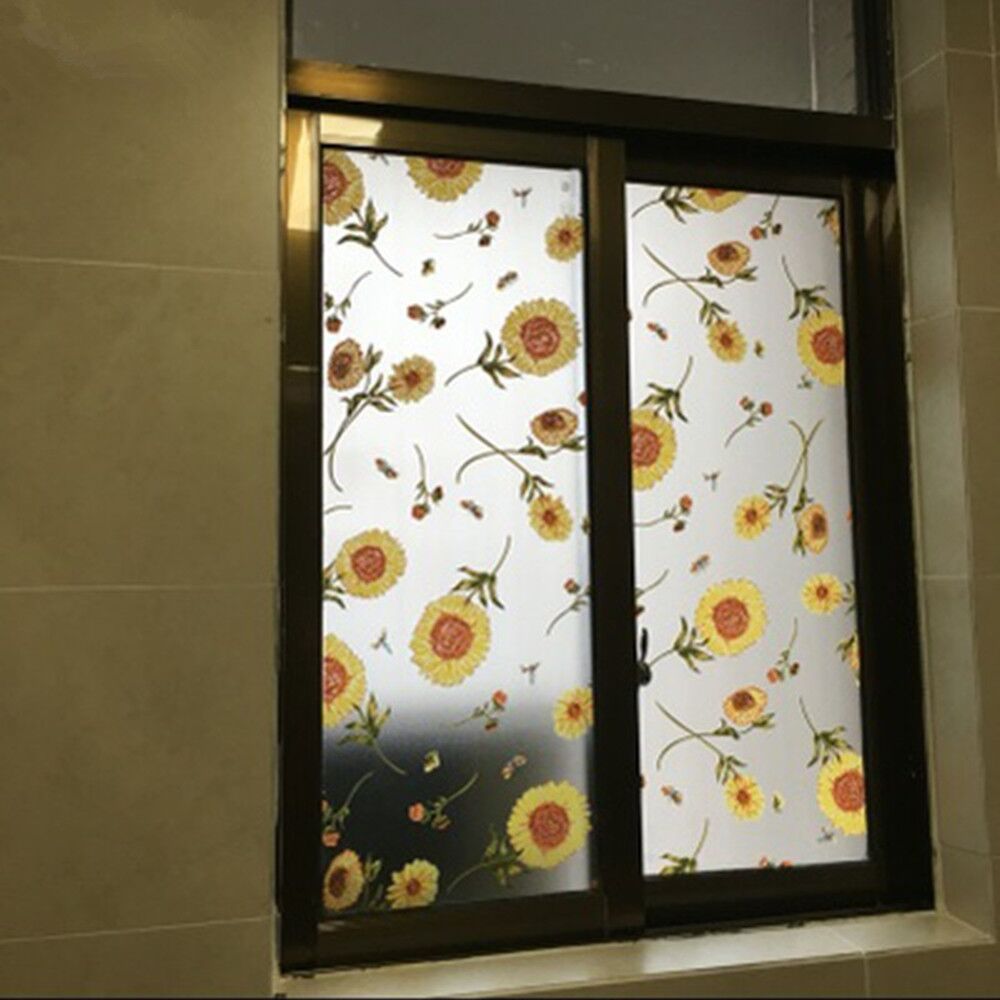 1.22x0.5 m Zelfklevende Privacy Tint Opaque Stickers Decoratieve Window Film met Lijm DIY