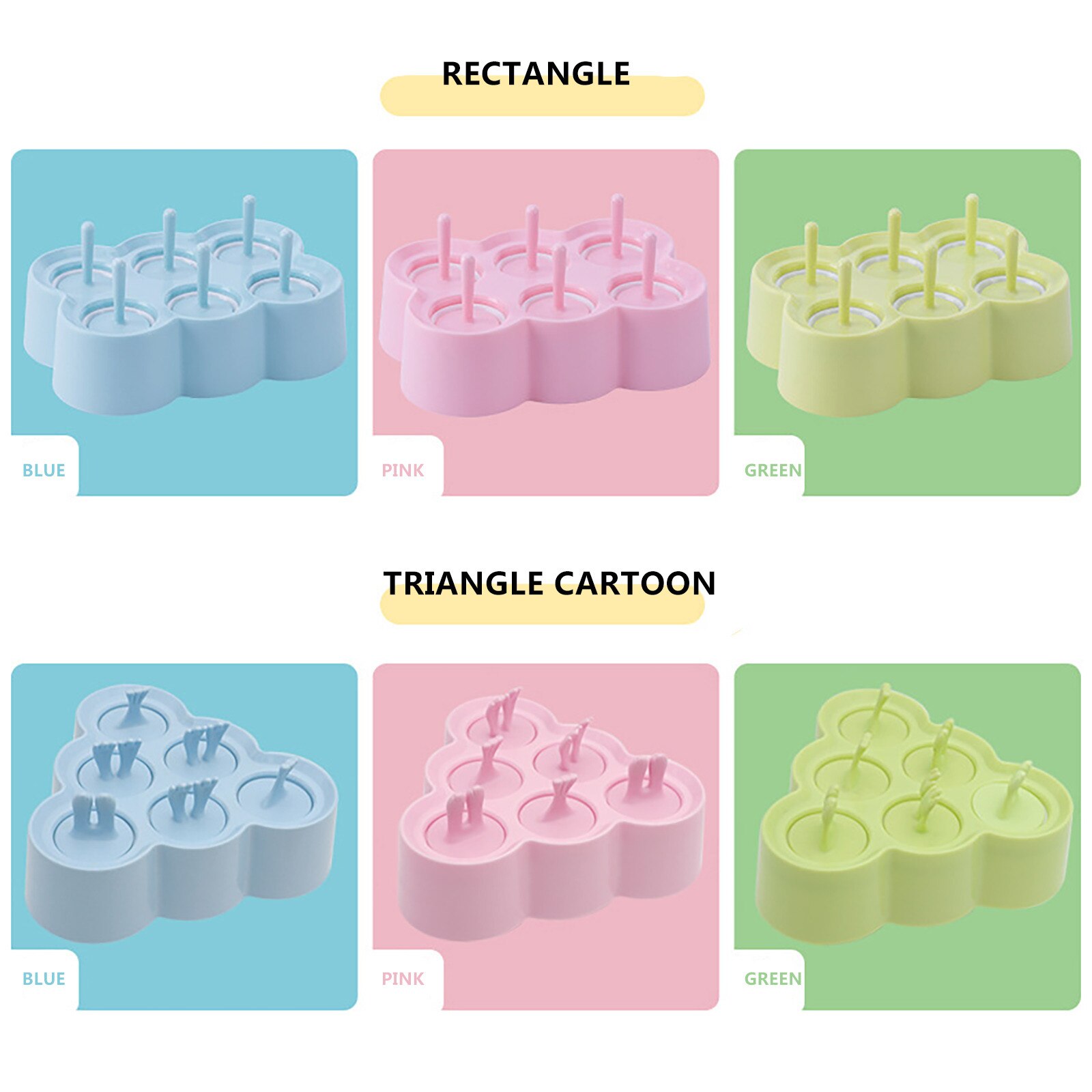 Ice Cream Tools Silicone Ice Cream Mold Ice Lolly Molds Ice With Sticks Tray Froze Форма Для Мороженого