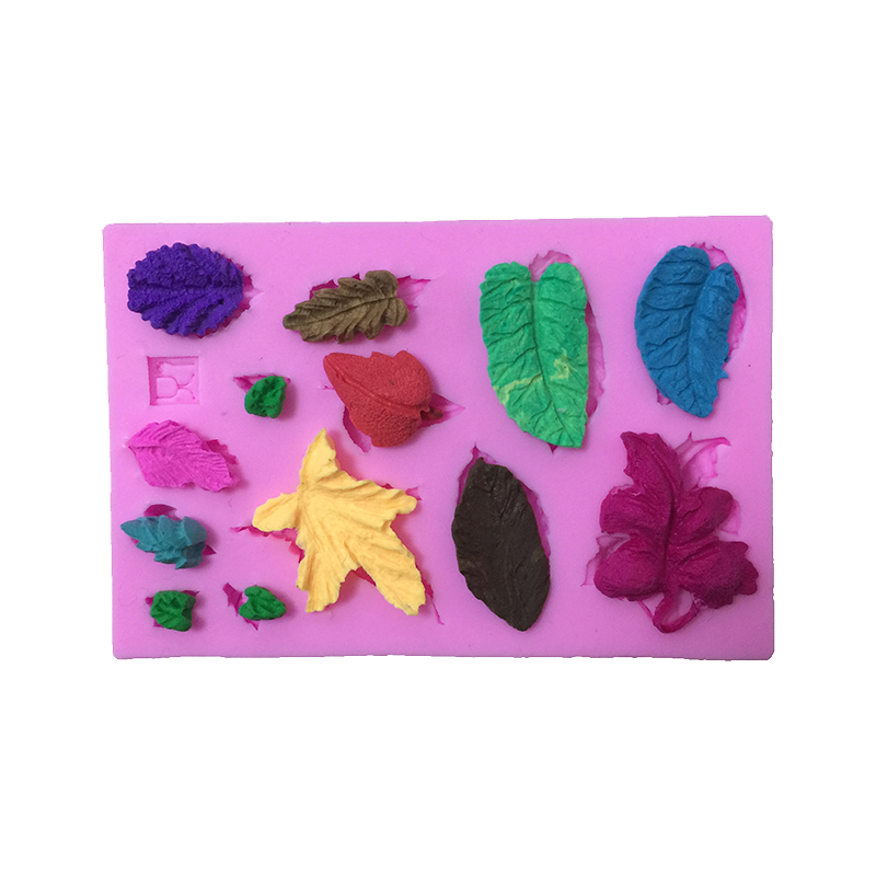 Arce DIY hoja de silicona molde para hornear cupcakes de utensilios para decoración de tortas con Fondant pastillaje Chocolate moldes de caramelo de arcilla