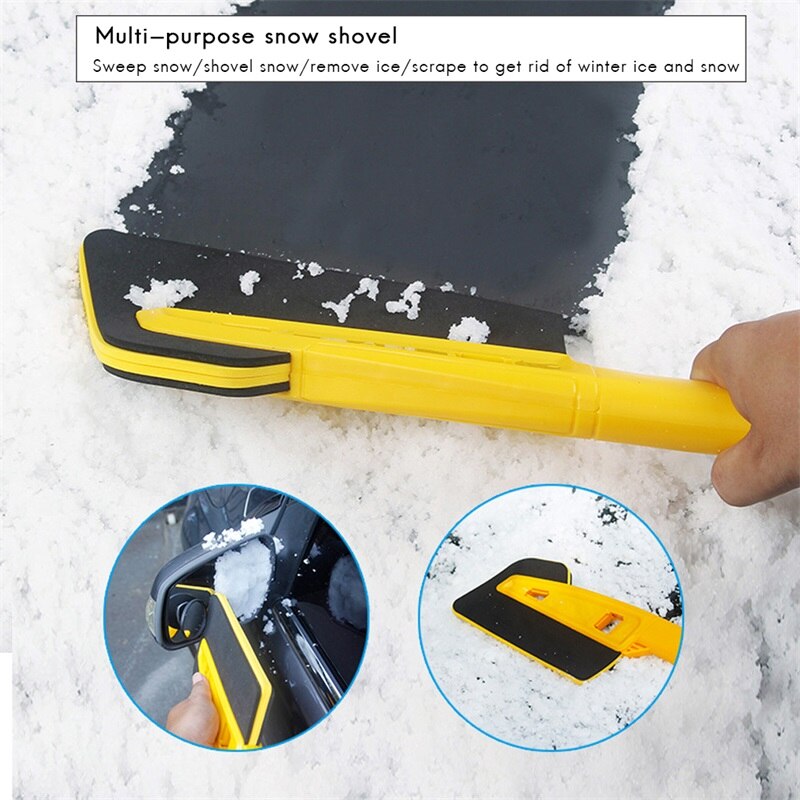 Desmontable auto EVA pala de nieve hielo pala mango largo cepillo de nieve de aluminio portátil de aleación de remoción de nieve pala